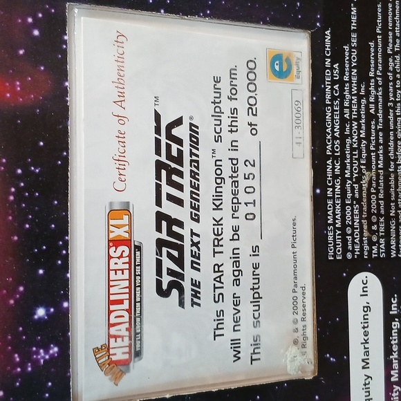 Limited Edition Super VINTAGE HEADLINERS Star Trek Klingon Headliners XL Figure - Picture 6 of 9